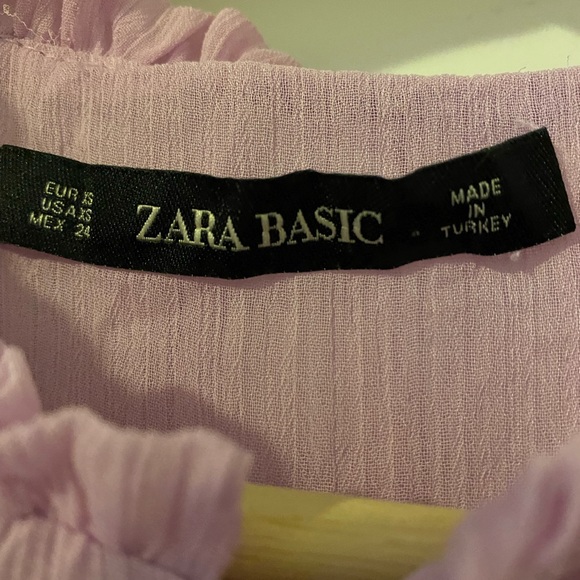Zara lavender flowy blouse -Size small - Picture 5 of 6